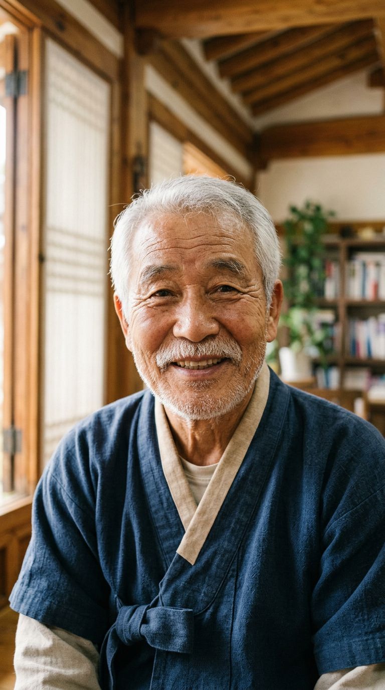 Elderly man from South Korea
