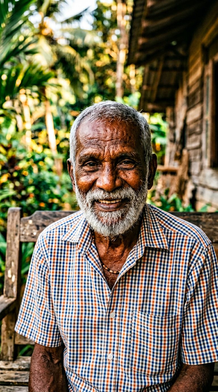 Elderly man from Sri Lanka