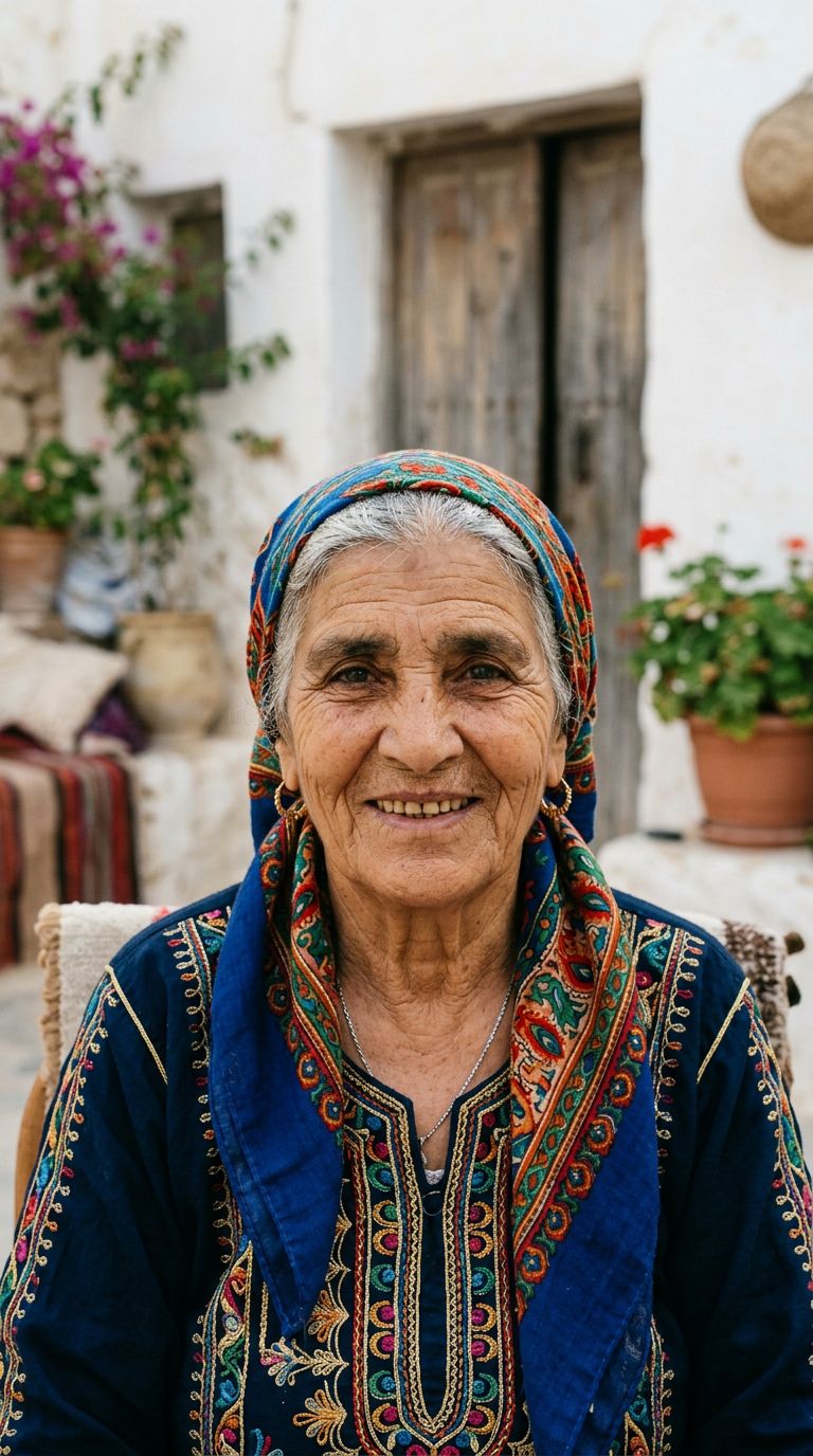 Elderly woman from Tunisia