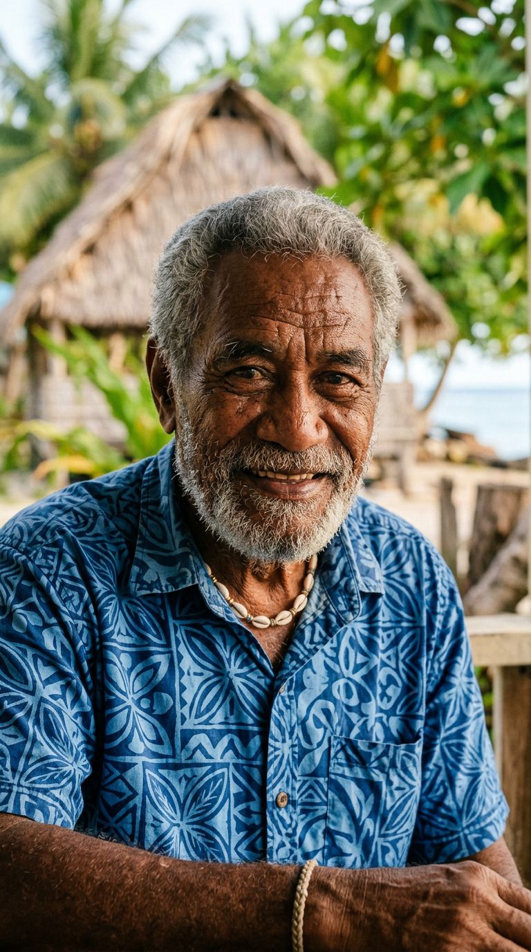 Elderly man from Tuvalu