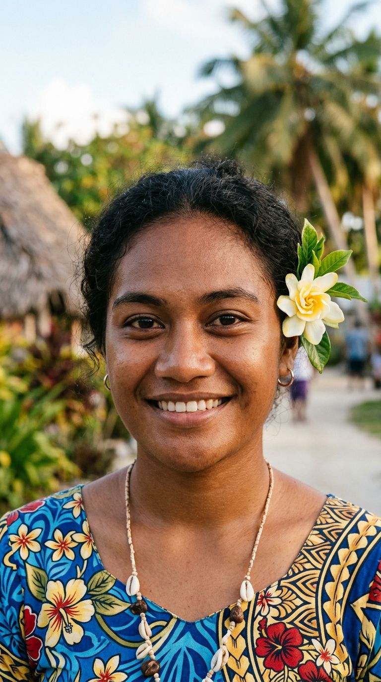 Young woman from Tuvalu