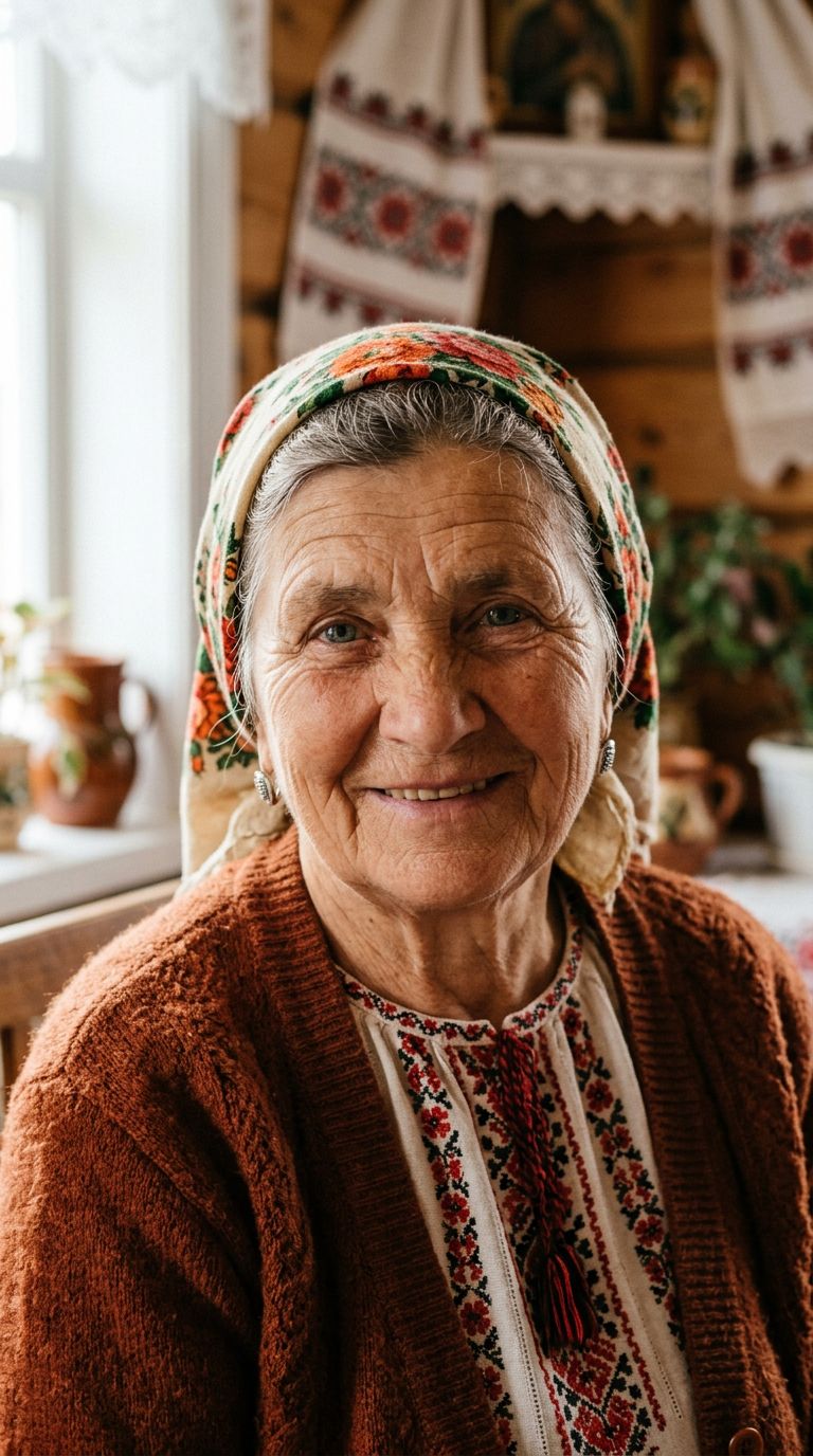 Elderly woman from Ukraine
