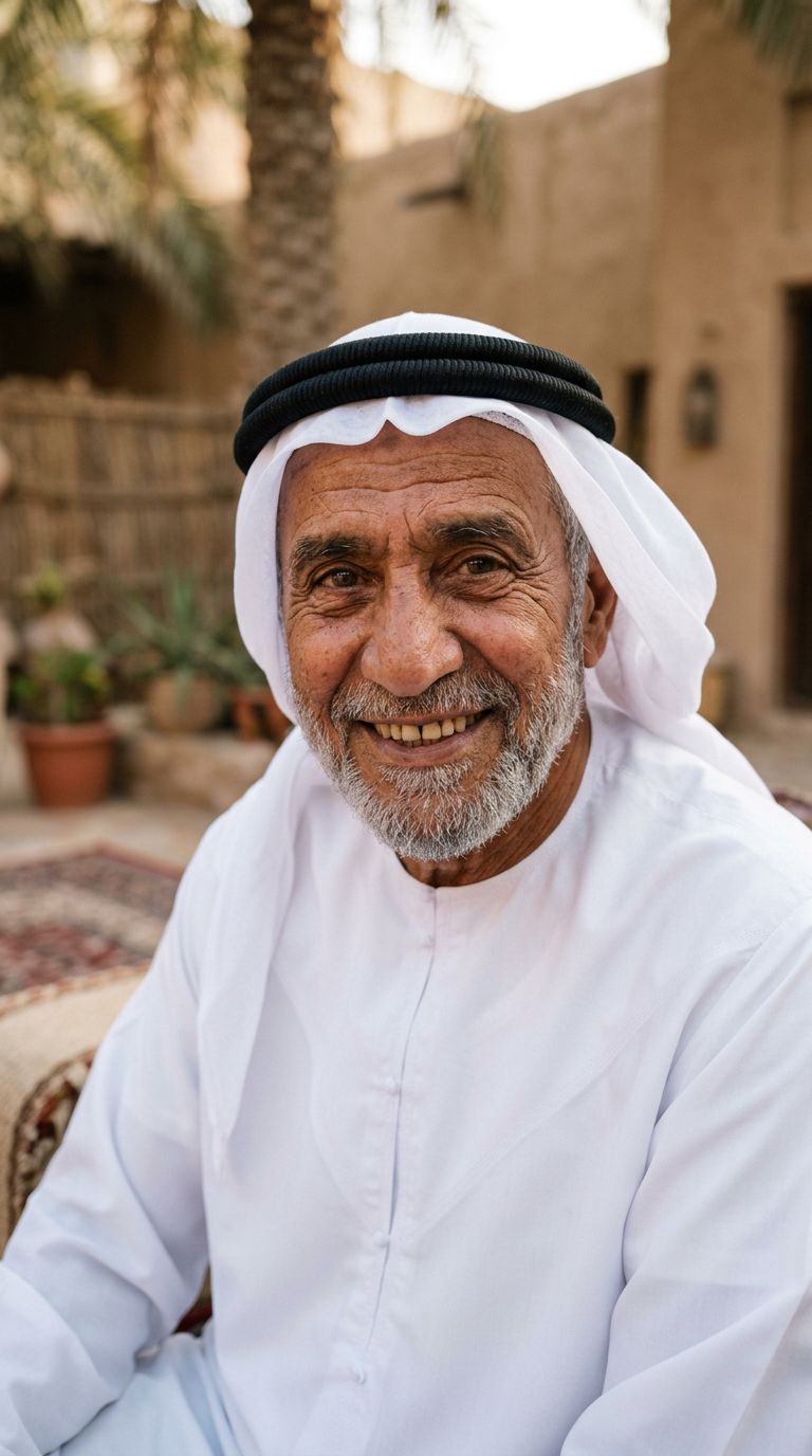 Elderly man from United Arab Emirates