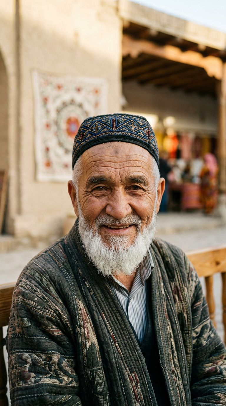 Elderly man from Uzbekistan
