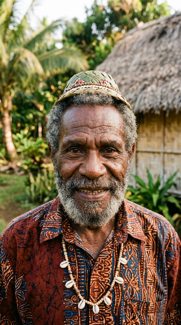 Elderly man from Vanuatu